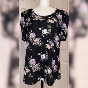 Black floral top